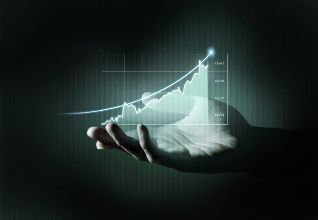 digital maturity concept represented by a chart