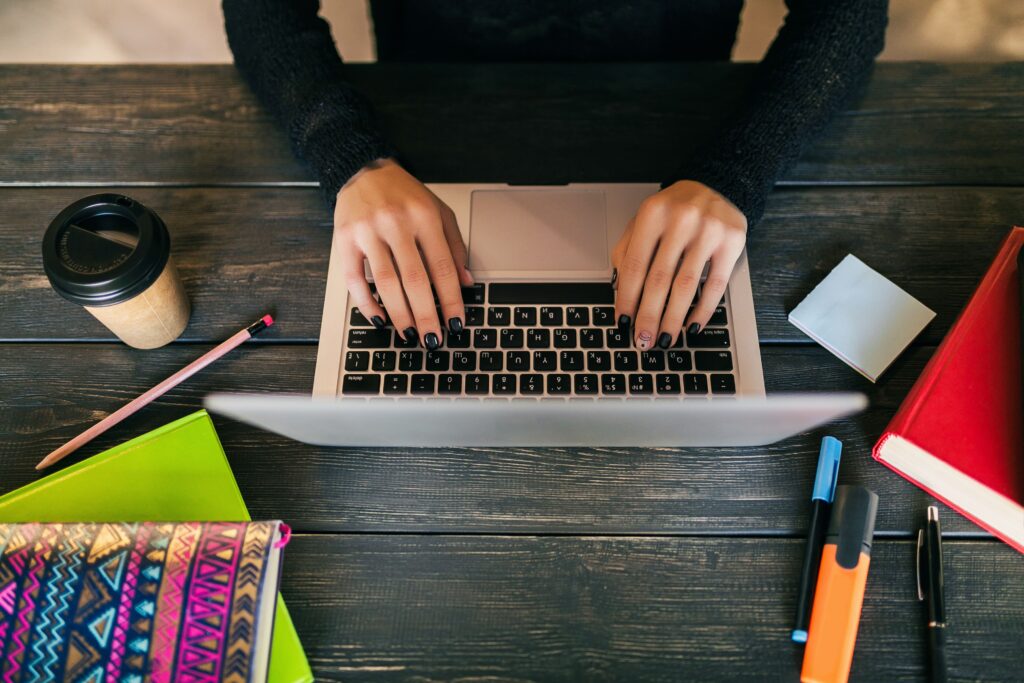 developer immersed in the IT landscape on her computer