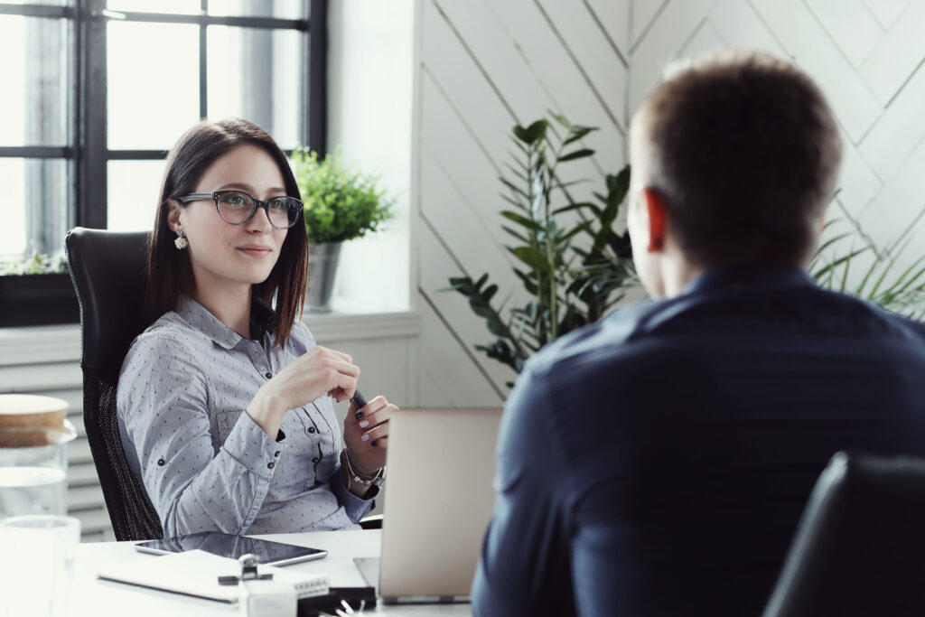 two people having a technical interview