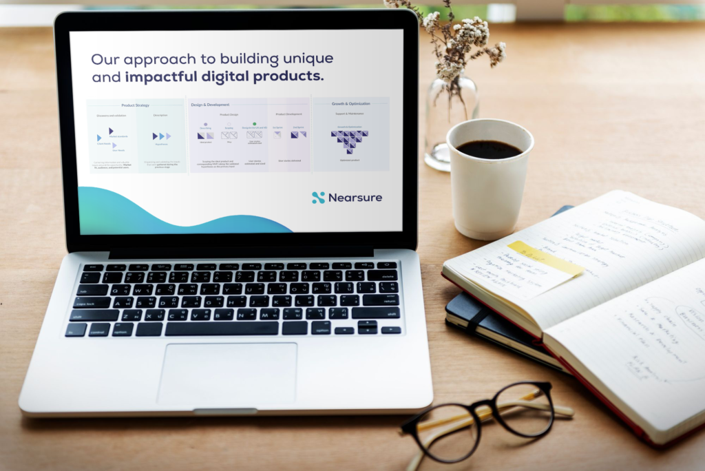 nearsure computer displaying a guide to the product discovery process