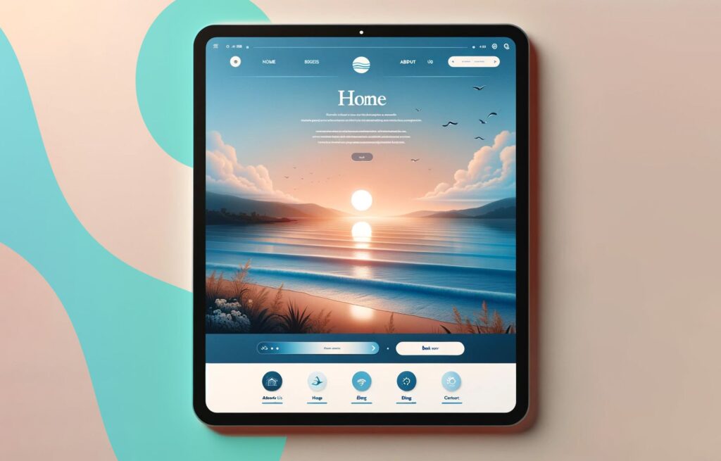 Sunrise on an Ipad representing AI power